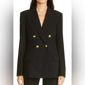 A.L.C. Sedgwick II Double Breasted Blazer Black Gold Buttons Size 10 NEW